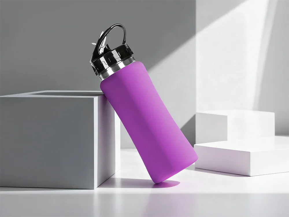 Бутылка для воды "Bottle C1", сталь, soft touch, 600 мл, фиолетовый