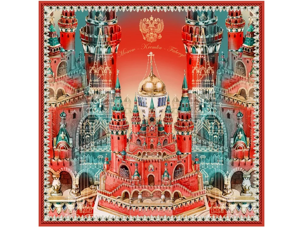 Платок "Кремль - Москва