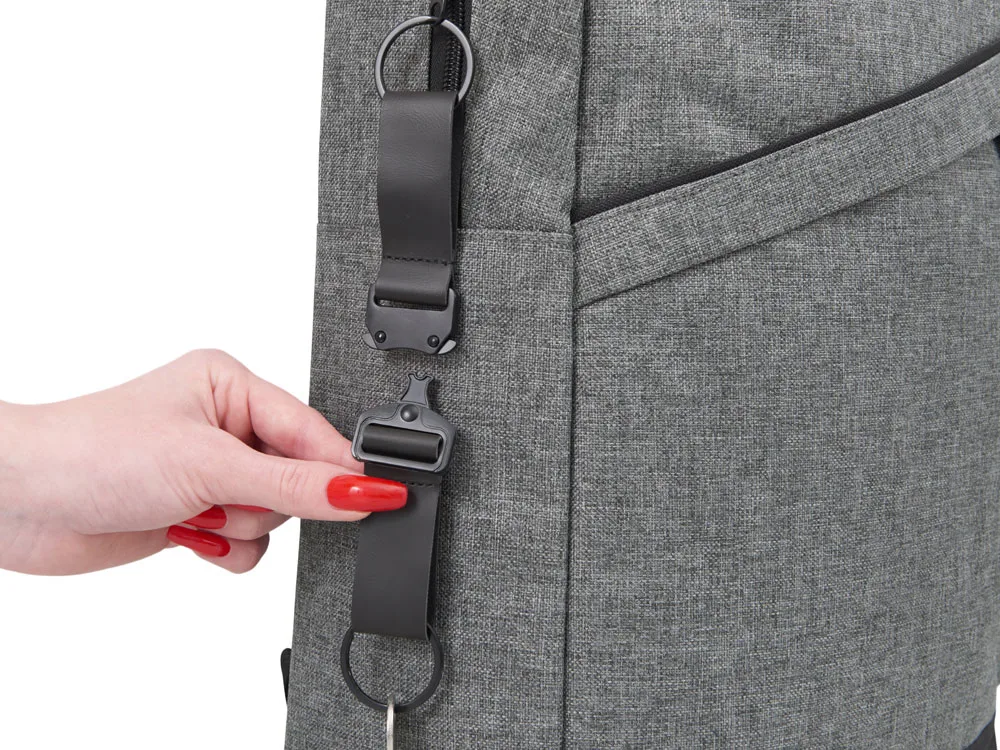 Отстегивающийся брелок-ремувка из эко-кожи "Ninja", черный