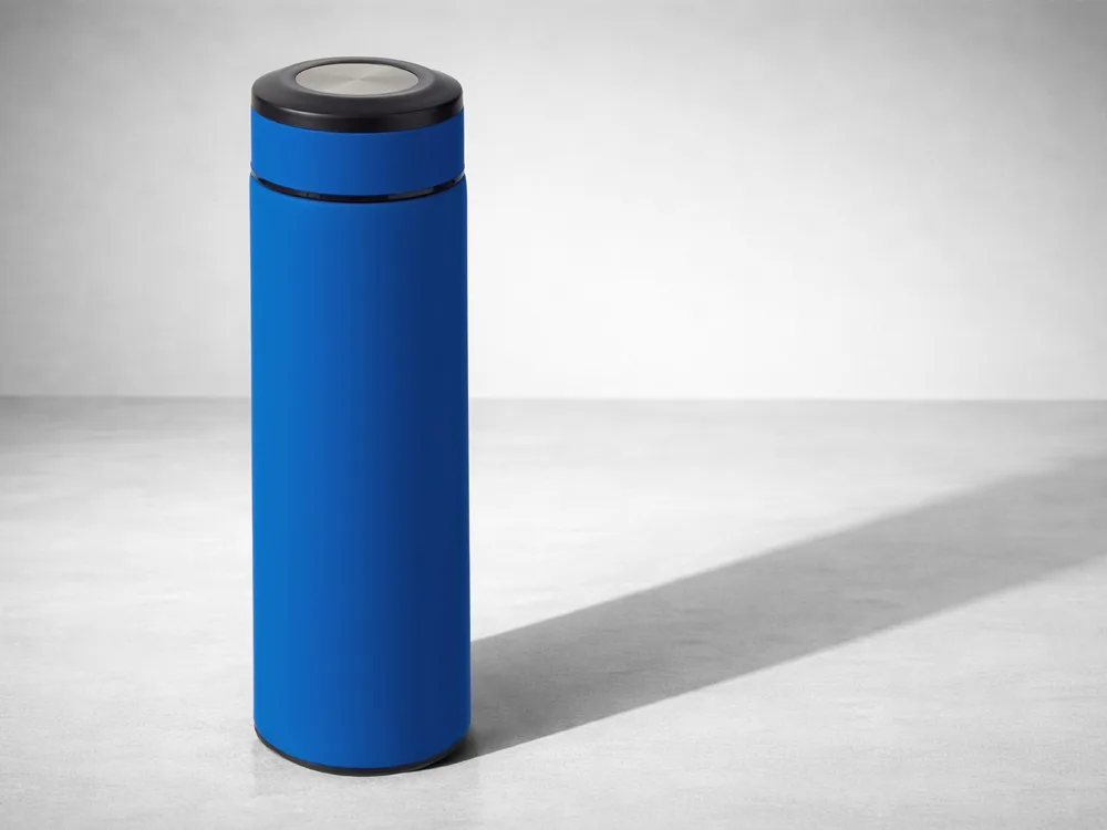 Вакуумный термос "Vacuum Flask C1", soft touch, 420мл, синий