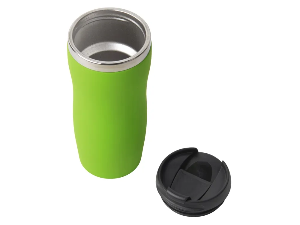 Термокружка "Double wall mug C1", soft touch, 350 мл, зеленое яблоко