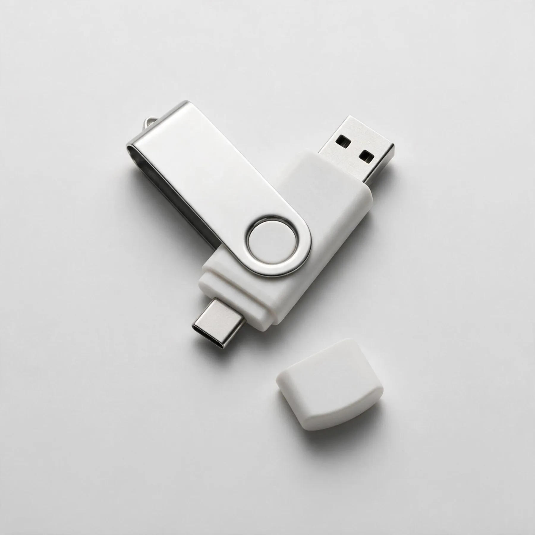 USB3.0/USB Type-C флешка на 16 Гб «Квебек C», белый