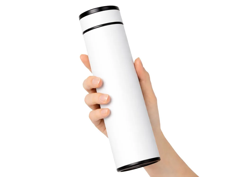 Вакуумный термос "Vacuum Flask C1", soft touch, 420мл, белый
