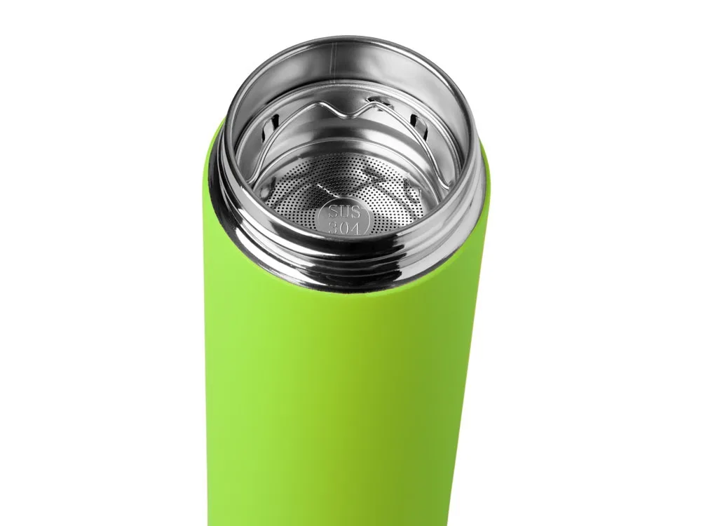 Вакуумный термос "Vacuum Flask C1", soft touch, 420мл, зеленое яблоко