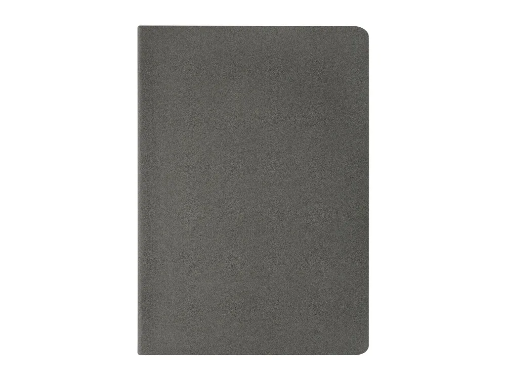 Бизнес тетрадь А5 "Megapolis flex" 60 л. soft touch клетка, серый