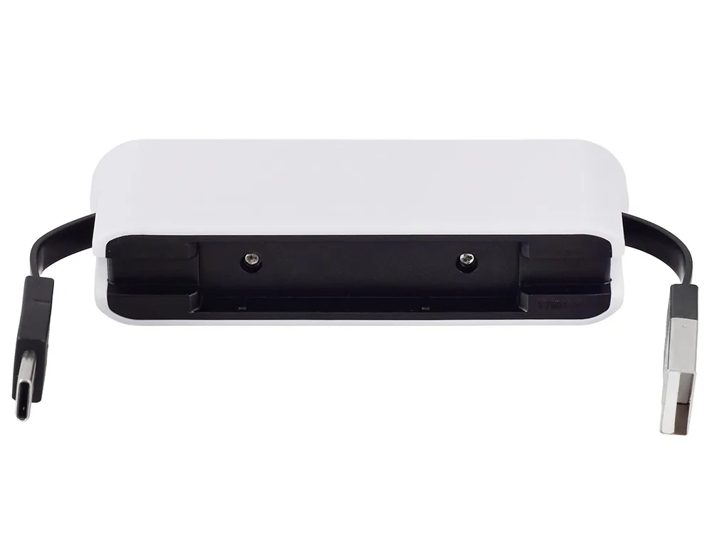 USB-хаб «Hubix» с коннектором 2-в-1 USB-C и USB-A, 2.0, белый