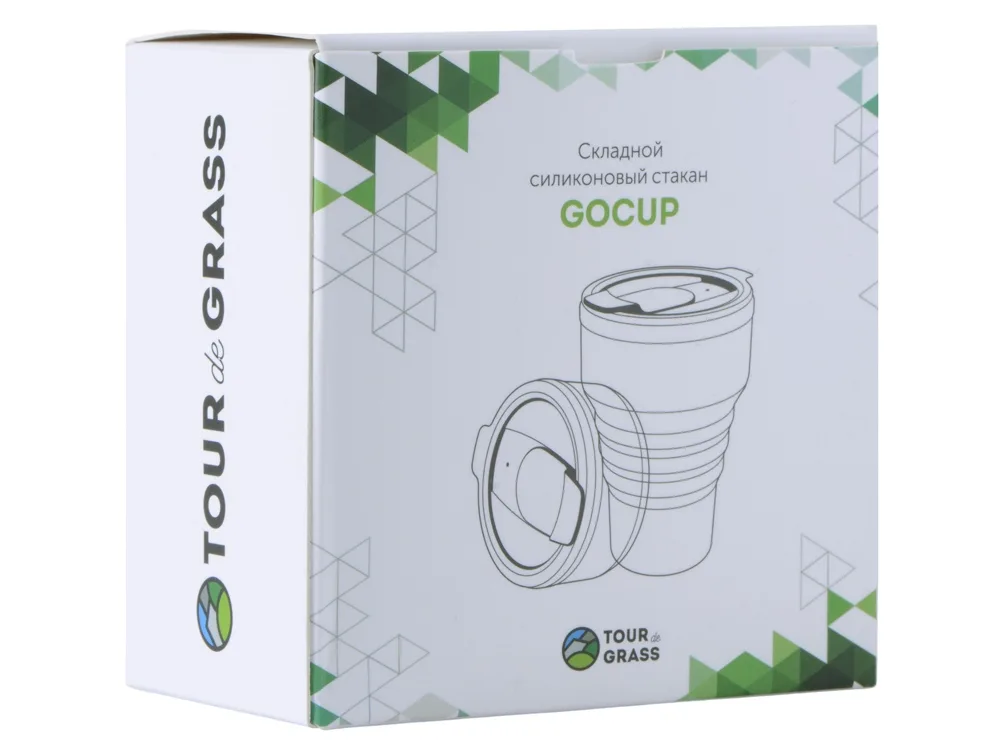 Силиконовый складной стакан "GoCup", бежевый