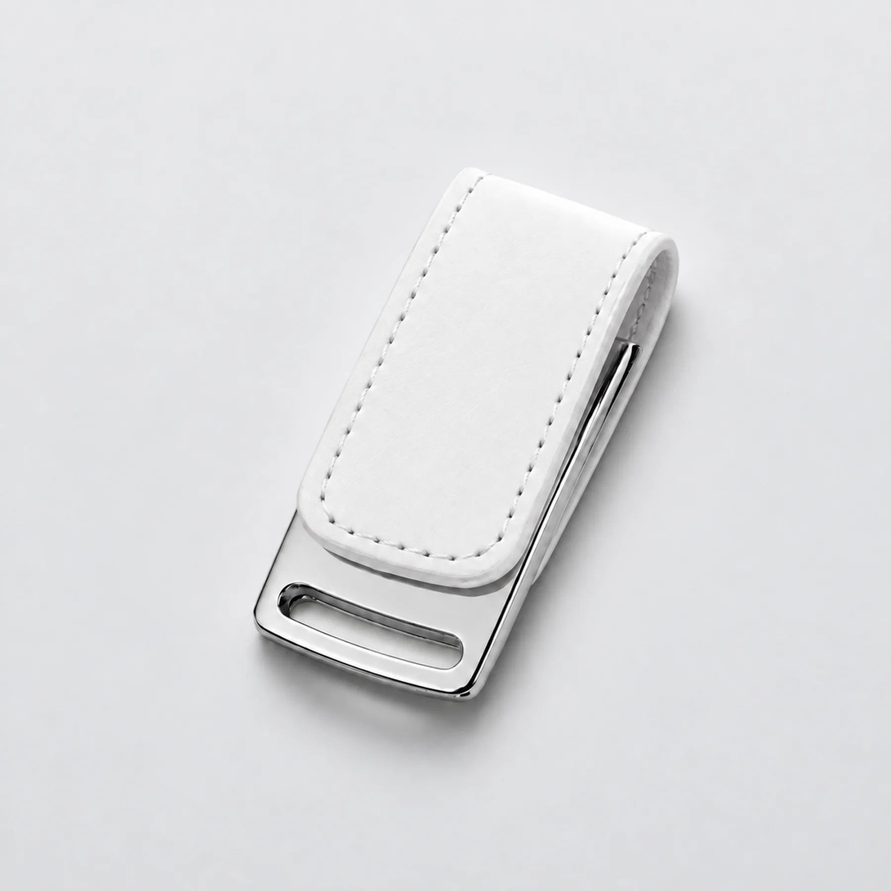 Флеш-карта USB 2.0 16 Gb с магнитным замком "Vigo", белый/серебристый
