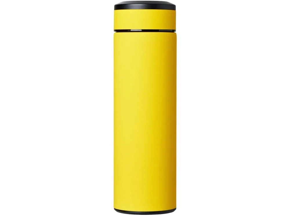 Вакуумный термос "Vacuum Flask C1", soft touch, 420мл, желтый
