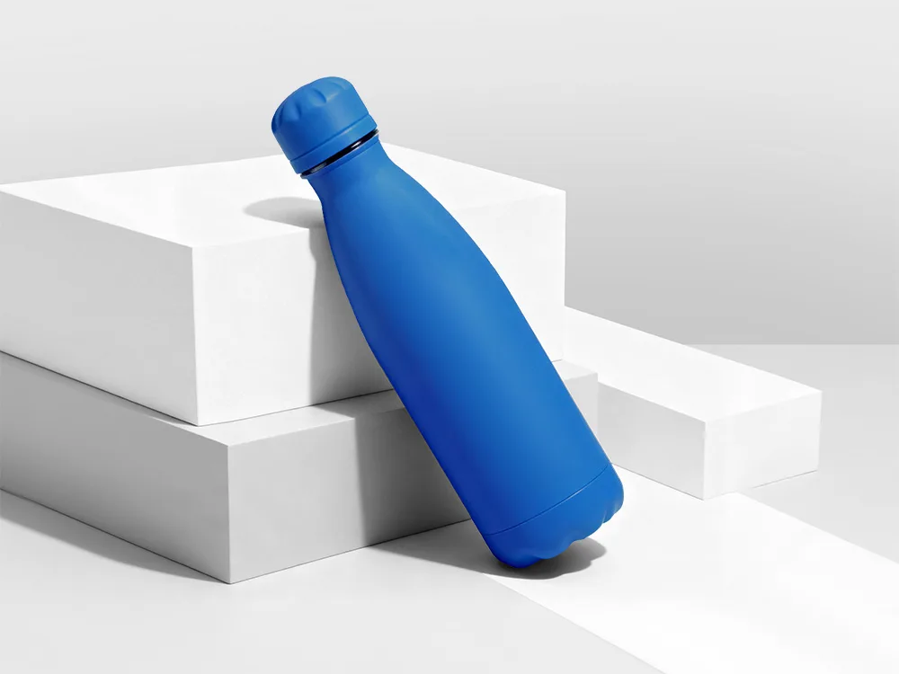 Вакуумная термобутылка "Vacuum bottle C1", soft touch, 500 мл, синий классический