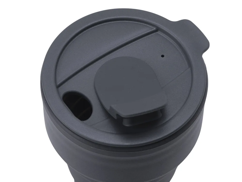 Силиконовый складной стакан "GoCup", темно-серый