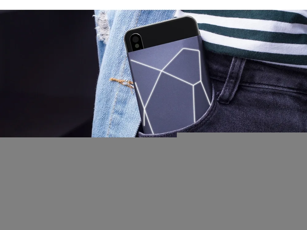 Портативное беспроводное зарядное устройство "Geo Wireless", 5000 mAh, черный