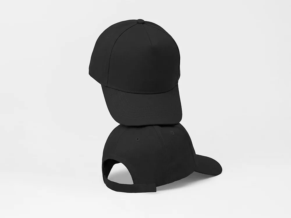 Бейсболка "Poly" 5-ти панельная 120 гр, черный