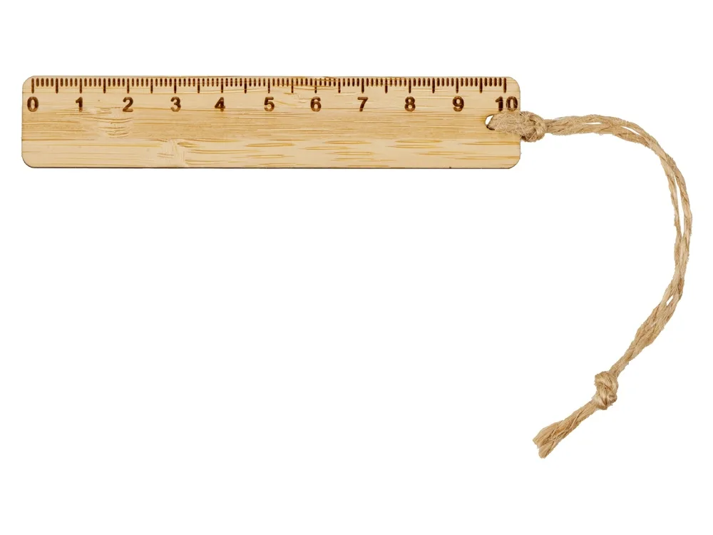 Закладка с линейкой из бамбука "Bookmark", натуральный