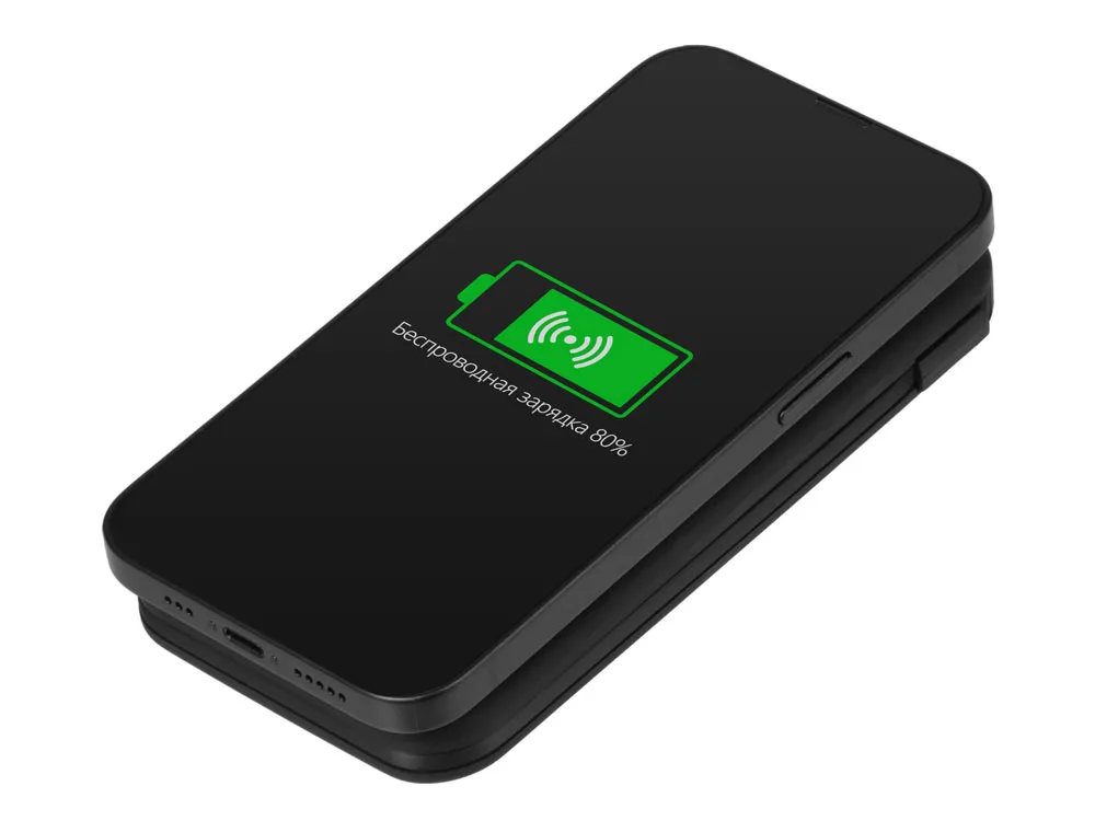Внешний беспроводной аккумулятор с подсветкой лого «Astro», 10000 mAh, черный