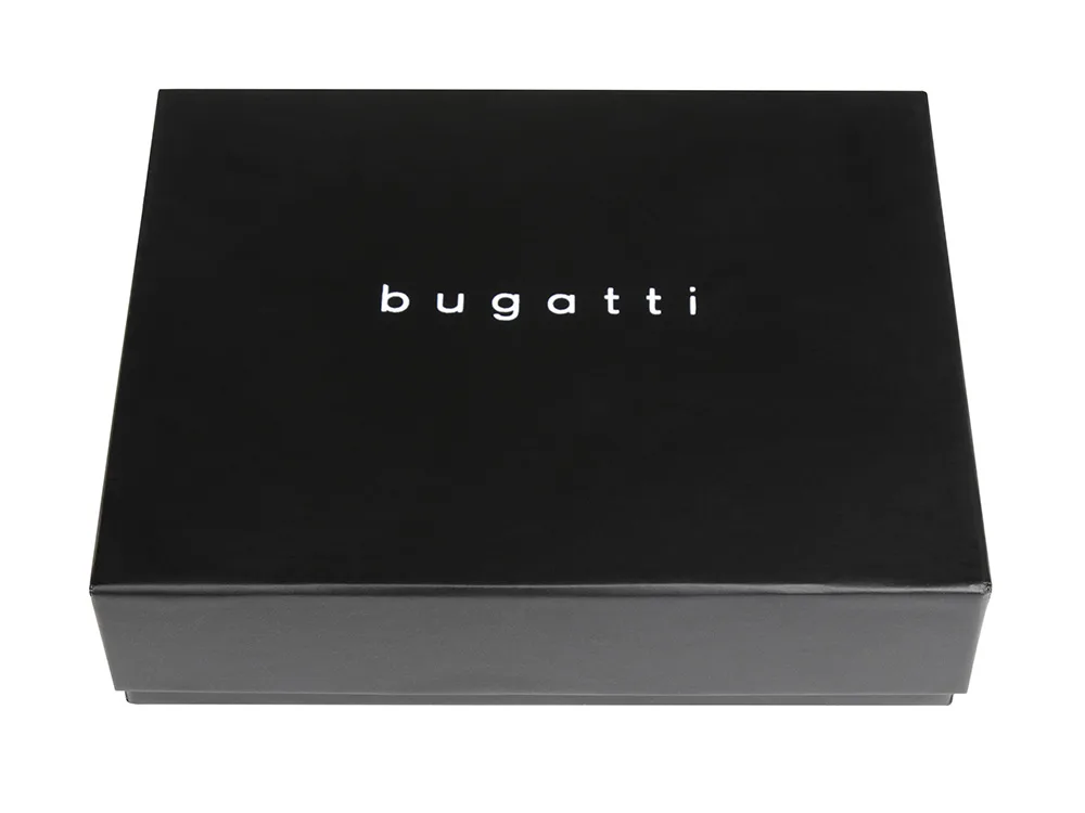 Портмоне для кредитных карт BUGATTI ЧЕРНАЯ МАГИЯ | BLACK MAGIC, с защитой данных RFID, черное, натуральная кожа козы, 10х0,5х7 см