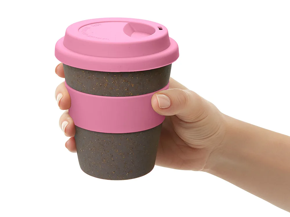 Стакан с силиконовой крышкой "Cafe", dust pink