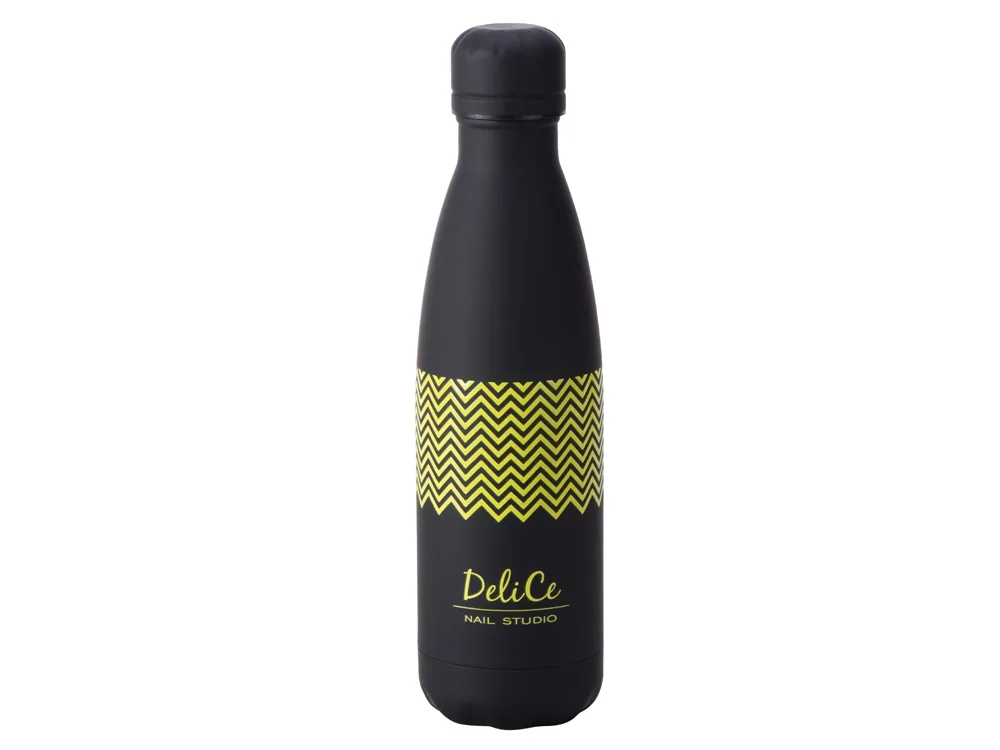 Вакуумная термобутылка «Vacuum bottle C1», soft touch, 500 мл, черный, с УФ печатью