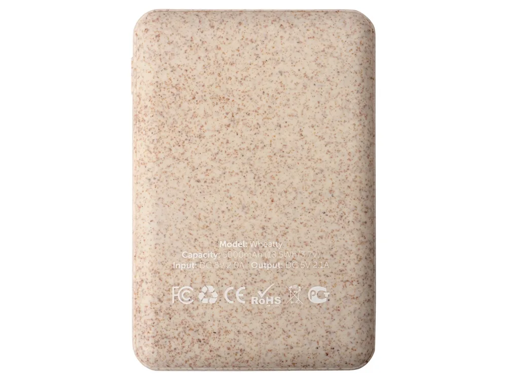 Портативное зарядное устройство "Wheatty", 5000 mAh