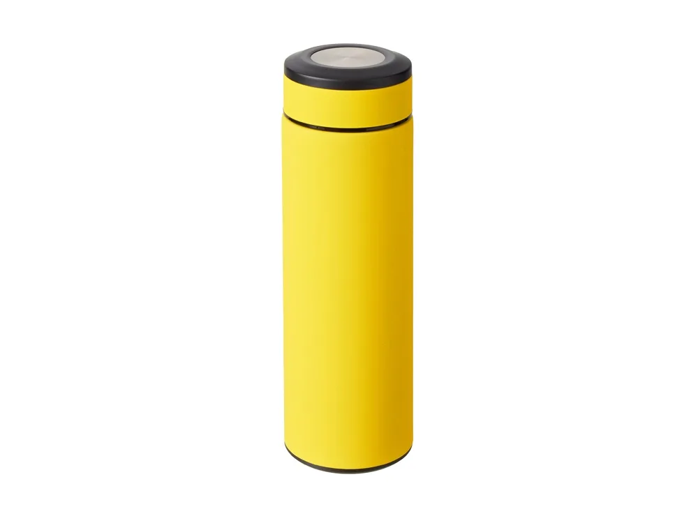Вакуумный термос "Vacuum Flask C1", soft touch, 420мл, желтый