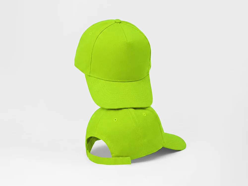 Бейсболка "Poly" 5-ти панельная 120 гр, зеленое яблоко