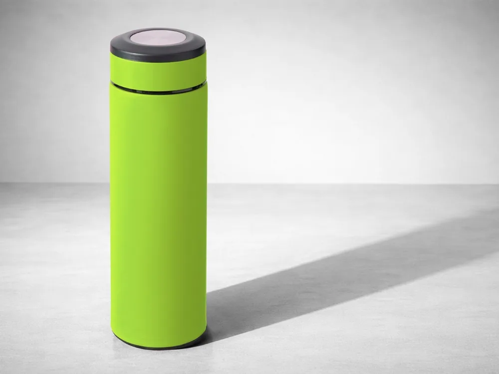 Вакуумный термос "Vacuum Flask C1", soft touch, 420мл, зеленое яблоко