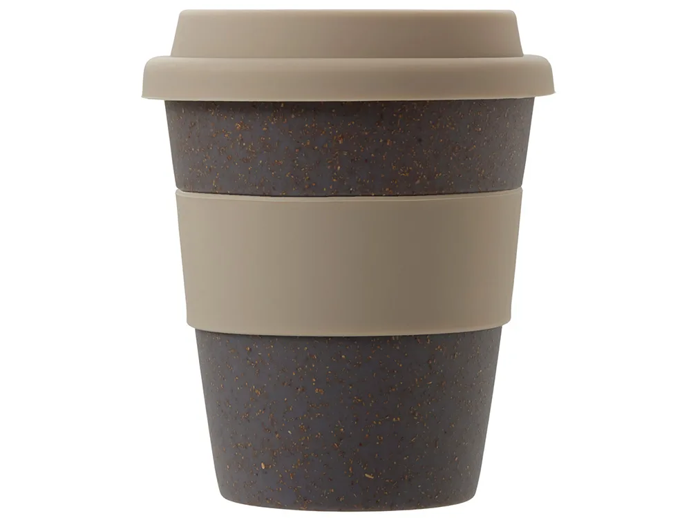 Стакан с силиконовой крышкой "Cafe", beige