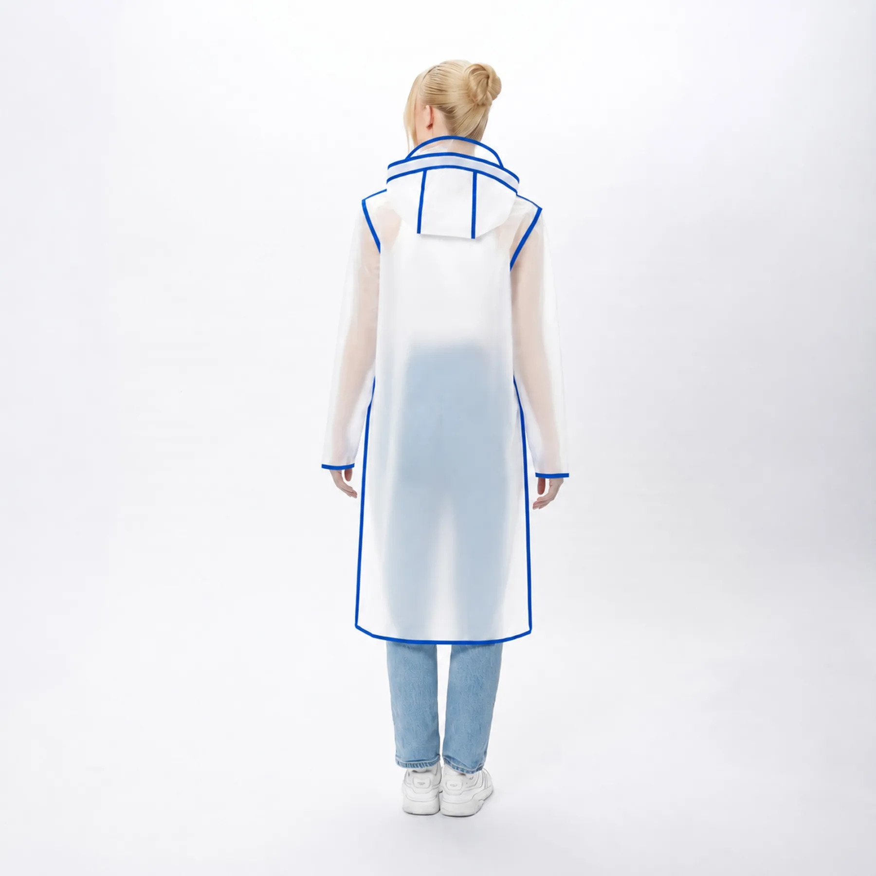 Дождевик "Providence 2.0", прозрачный/синий с чехлом