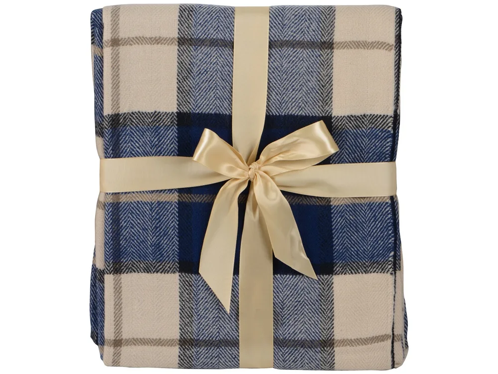 Плед акриловый в клетку Tartan, синий