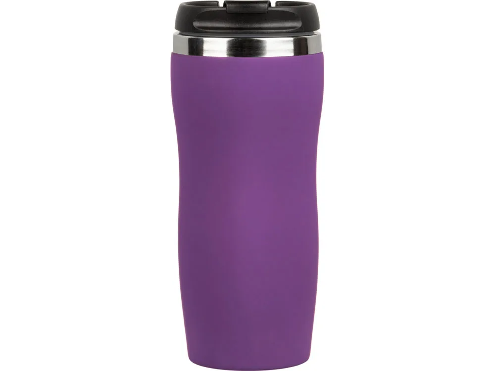 Термокружка "Double wall mug C1", soft touch, 350 мл, фиолетовый