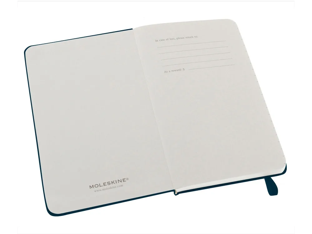 Записная книжка Moleskine Classic (в линейку) в твердой обложке, Pocket (9x14см), голубой сапфир