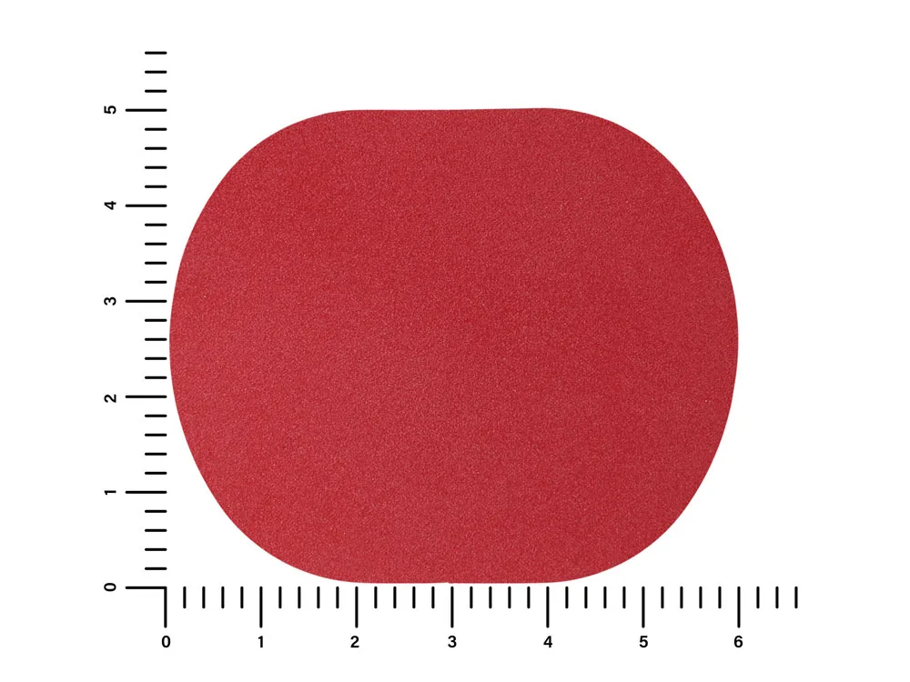 ПАТЧ ОВАЛ nubuk (красный) 6,0 х 5,0 см