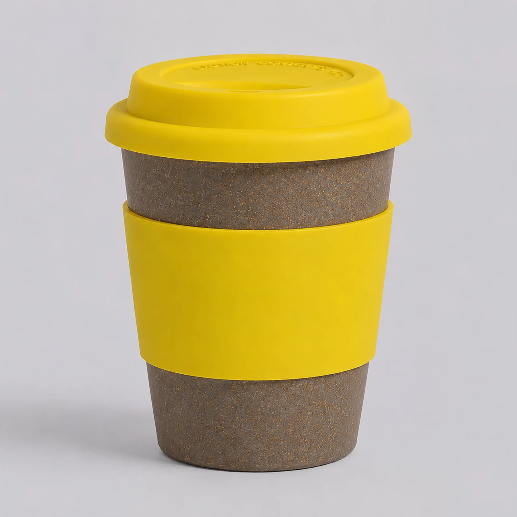 Стакан с силиконовой крышкой "Cafe", желтый