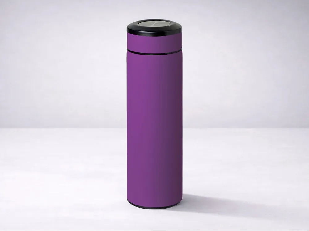 Вакуумный термос "Vacuum Flask C1", soft touch, 420мл, фиолетовый