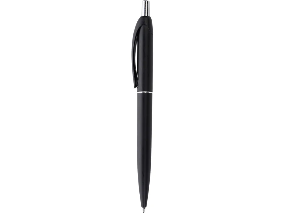 Пластиковая шариковая ручка"Vivid" с покрытием металлик, черный