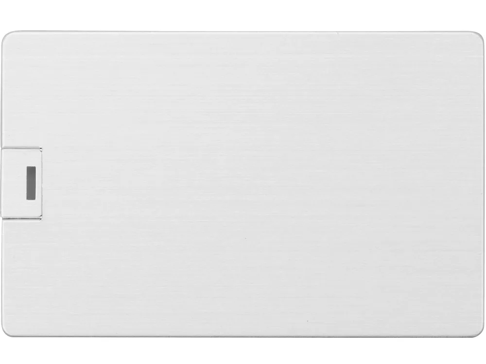 Флеш-карта USB 2.0 16 Gb в виде металлической карты "Card Metal", серебристый