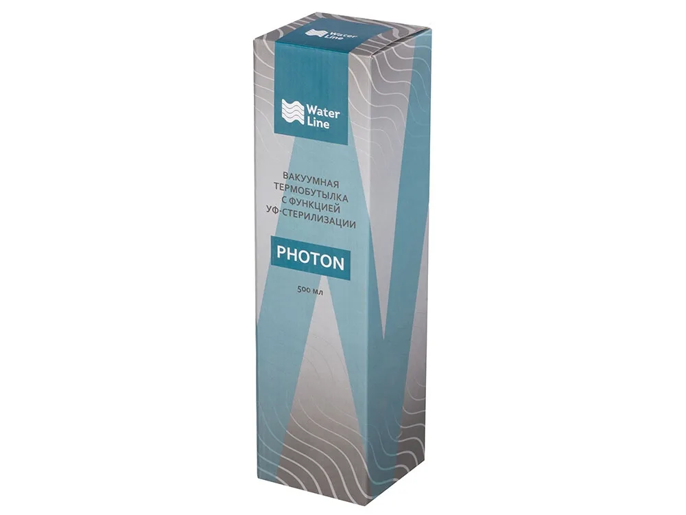 Вакуумная термобутылка с УФ-стерилизацией "Photon", черный, 500 мл