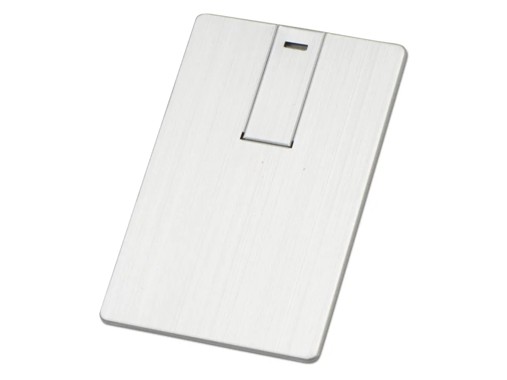Флеш-карта USB 2.0 16 Gb в виде металлической карты "Card Metal"