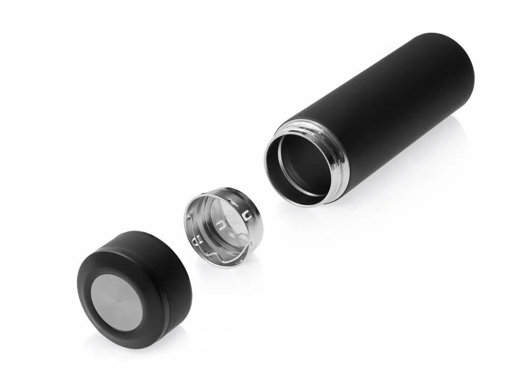 Вакуумный термос "Vacuum Flask C1", soft touch, 420мл, черный