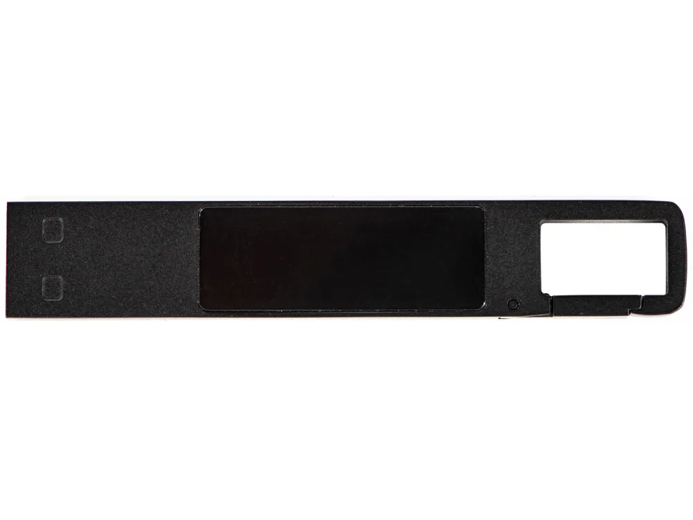 USB 2.0- флешка на 32 Гб c подсветкой логотипа «Hook LED», темно-серый, синяя подсветка