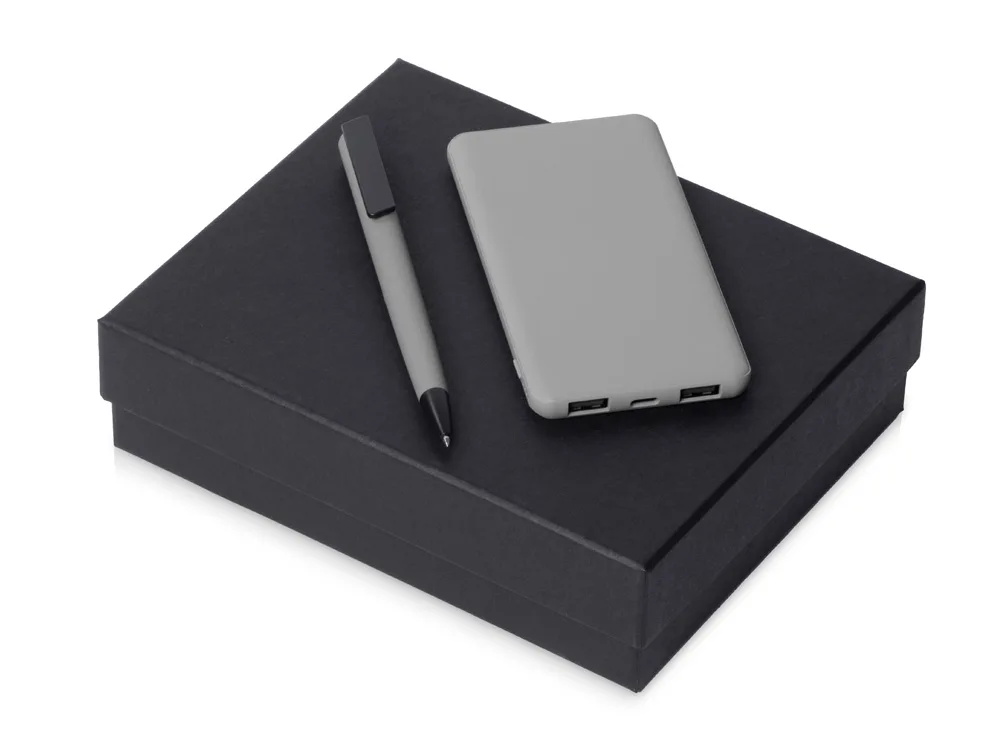 Подарочный набор c пластиковой ручкой, повербанком С1, 5000 mAh
