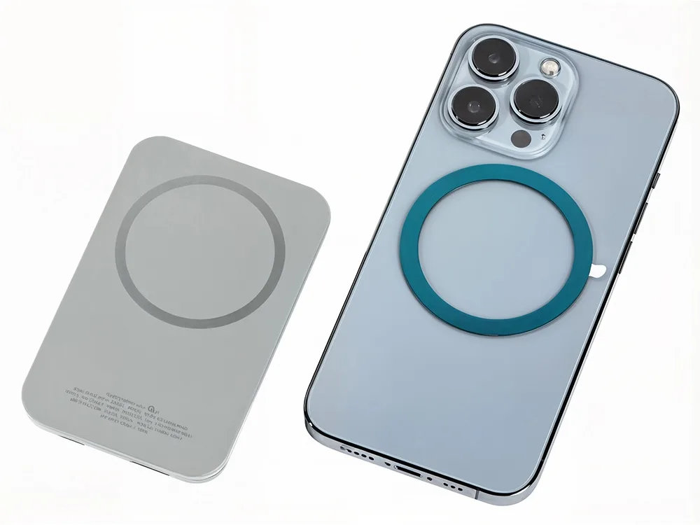 Магнитный беспроводной внешний аккумулятор "MagnetIQ", 5000 mah, 10 W, серый Cool gray 7C