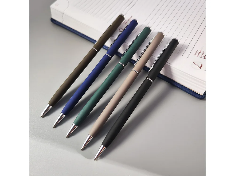 Ручка шариковая автоматическая BrunoVisconti® "PALERMO" цвет корпуса синий, soft-touch, 0.7 мм