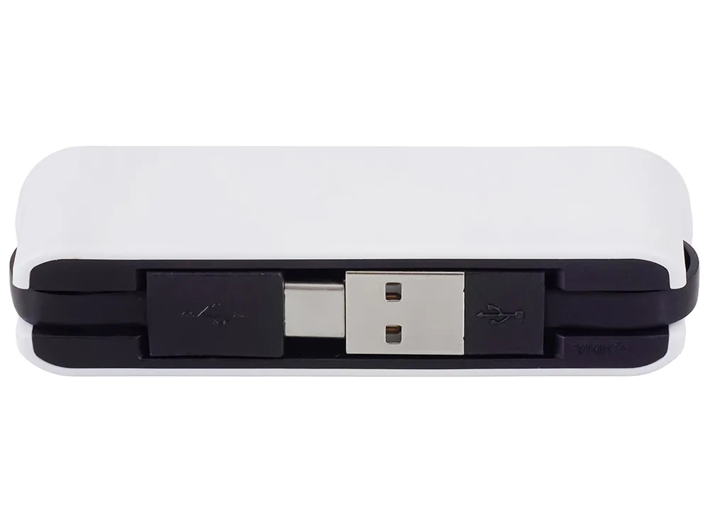 USB-хаб «Hubix» с коннектором 2-в-1 USB-C и USB-A, 2.0, белый