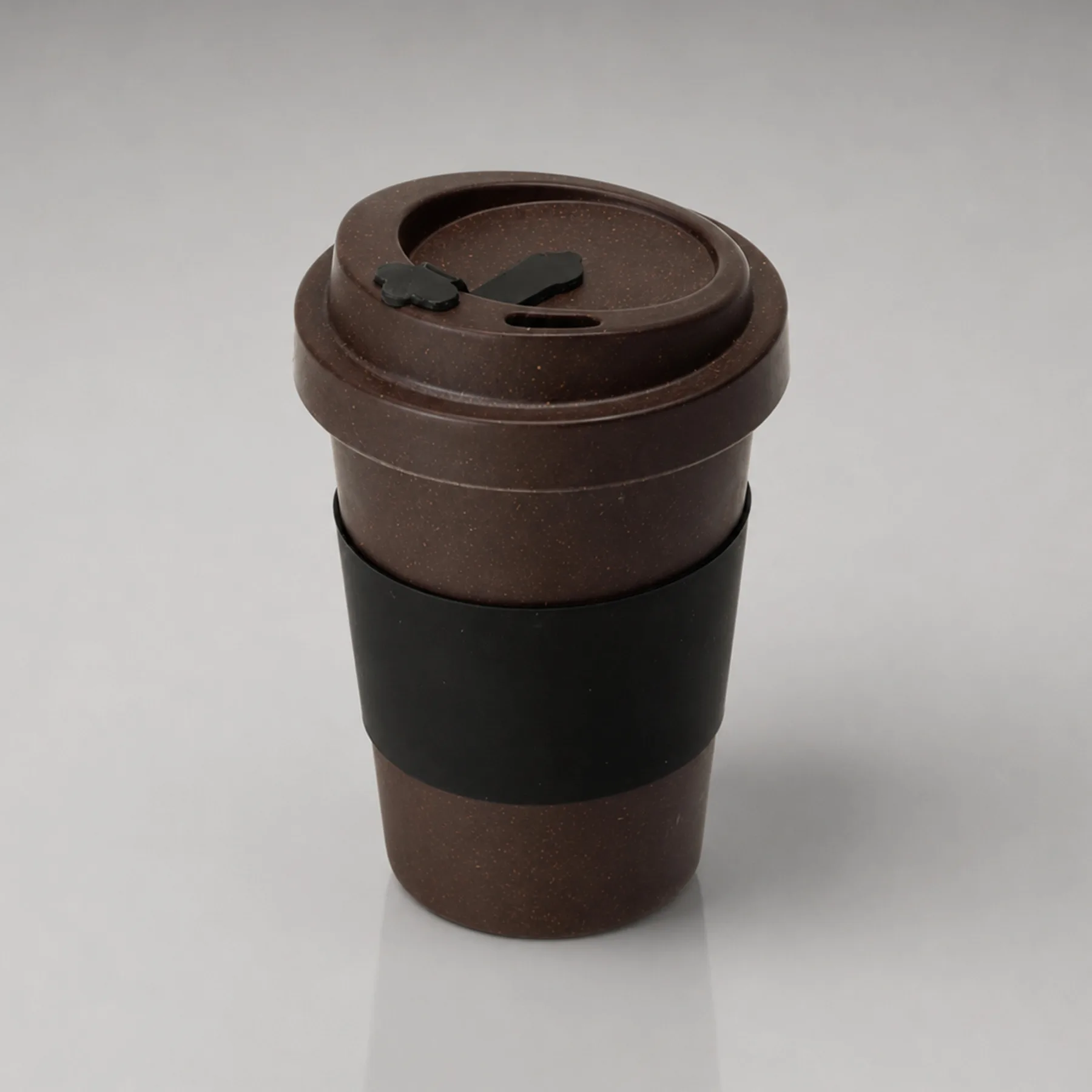 Стакан из кофе с силиконовой манжетой «Latte», коричневый
