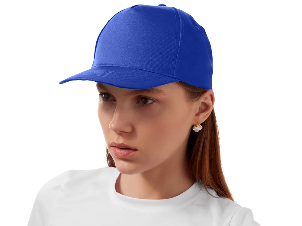 Бейсболка "Poly" 5-ти панельная 120 гр, кл.синий