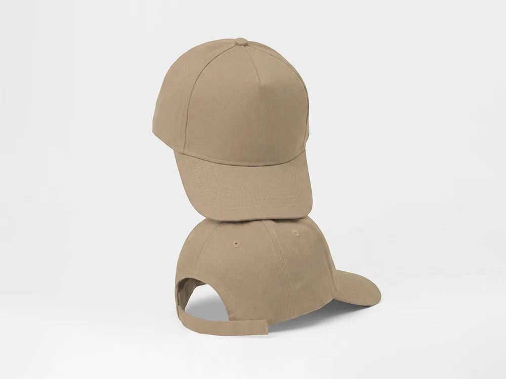 Бейсболка "Poly" 5-ти панельная 120 гр, песочный