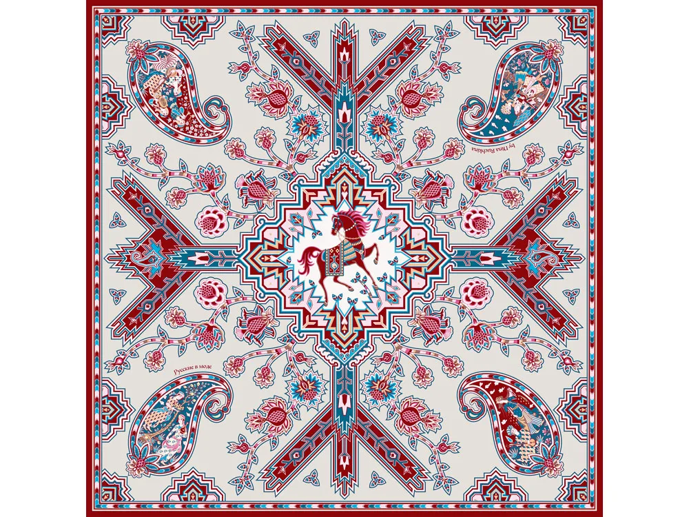 Платок "Кавказский скакун"