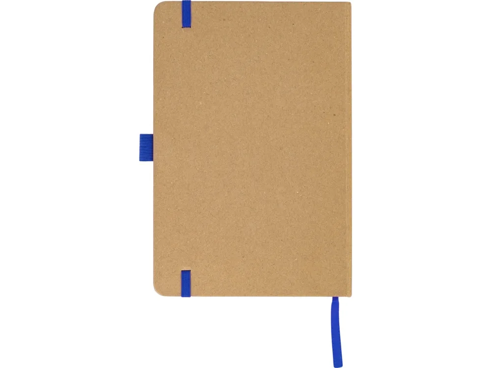 Блокнот A5 "Sevilia Color", твердая обложка из крафта, 80 листов, цветной срез и форзац, натуральный/синий