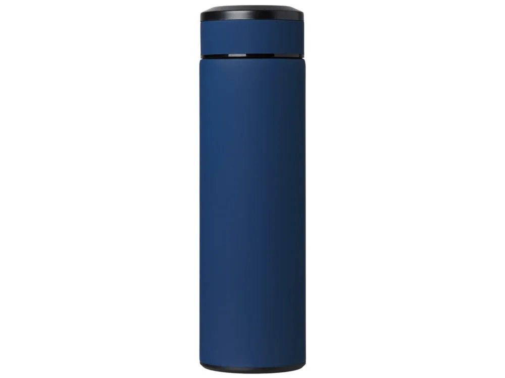 Вакуумный термос "Vacuum Flask C1", soft touch, 420мл, темно-синий